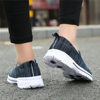 Damen Slip-On Freizeitschuhe mit atmungsaktivem Mesh-Obermaterial
