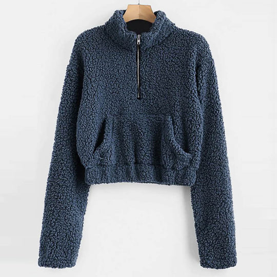 Damen Kuscheliger Stepp-Hoodie mit Reißverschluss und praktischen Taschen R&B
