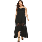 Damen Maxikleid mit Spitzenakzenten R&B