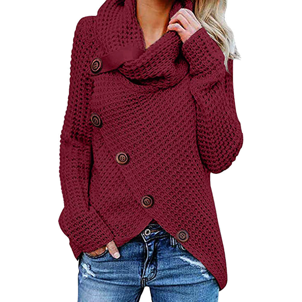 Damen Strickjacke mit asymmetrischem Schnitt und Kragen R&B