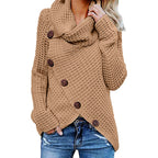Damen Strickjacke mit asymmetrischem Schnitt und Kragen R&B