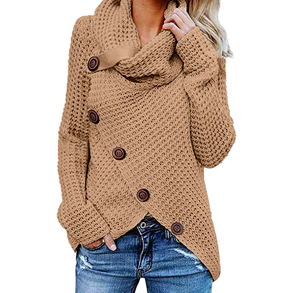 Damen Strickjacke mit asymmetrischem Schnitt und Kragen R&B