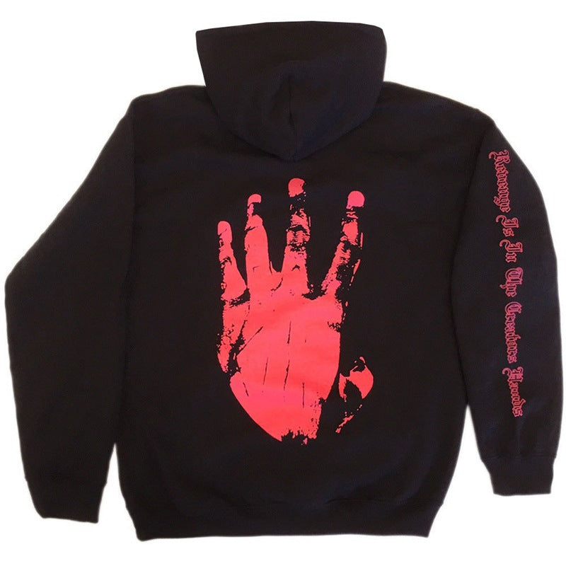 Damen Kapuzenpullover mit auffälligem Schriftzug und künstlerischem Design R&B