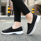 Damen Slip-On Freizeitschuhe mit atmungsaktivem Mesh-Obermaterial