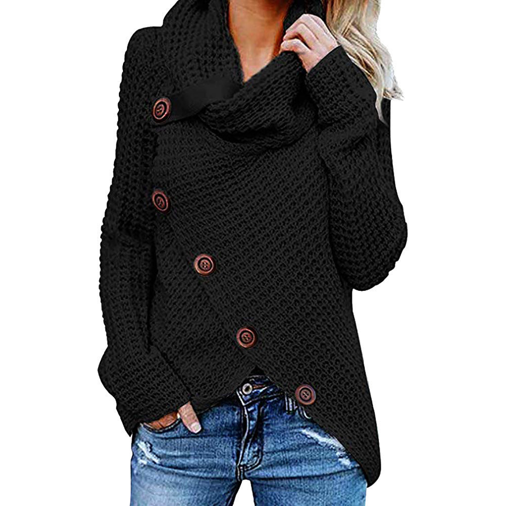 Damen Strickjacke mit asymmetrischem Schnitt und Kragen R&B