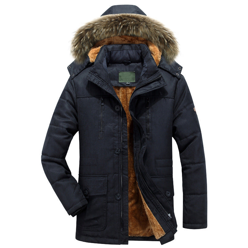 R&B | Herren Winterjacke mit abnehmbarem Kapuze