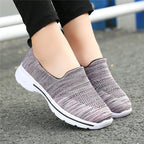 Damen Slip-On Freizeitschuhe mit atmungsaktivem Mesh-Obermaterial