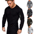 Herren sportlicher Sweatshirt mit praktischer Reißverschlusstasche