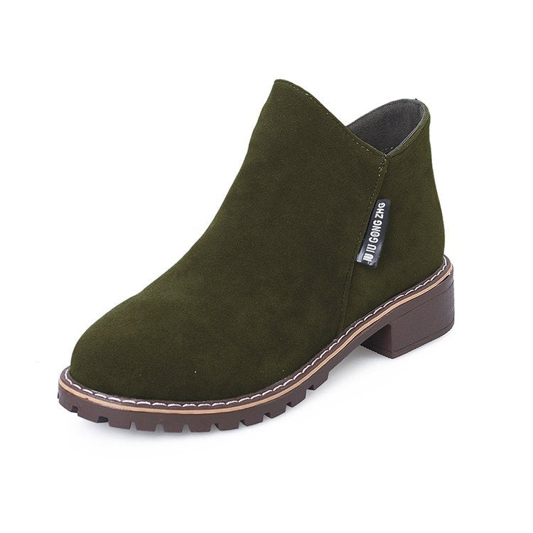 Damen Ankle-Boots aus softem Wildleder mit stabilem Blockabsatz R&B