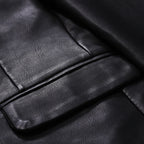 Herren elegante Kunstlederjacke mit modernem Schnitt
