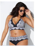 Damen Triangel-Bikini mit kontrastierenden Dessins R&B