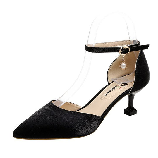 Damen elegante Slingback-Pumps mit verziertem Fesselriemen R&B