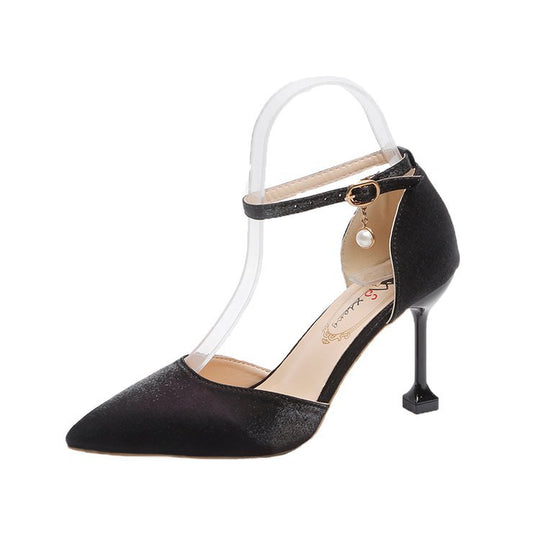 Damen elegante Slingback-Pumps mit verziertem Fesselriemen R&B