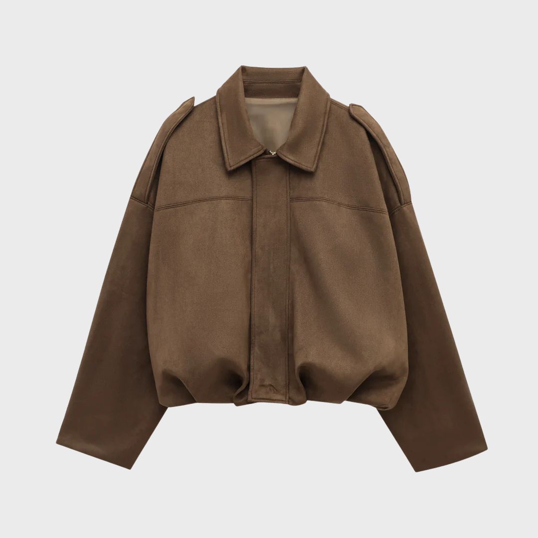 R&B | Wildleder Übergroße Warme Lederjacke