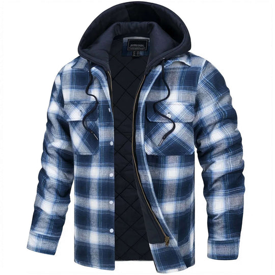 R&B | Herren Karierte Langarm Freizeitjacke