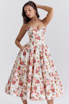R&B | Luxuriös Ausgestellte Kleid mit Spaghettiträgern für Frauen Hochzeit, Braut und Fest Kasana