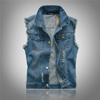 R&B Stylische Denim Weste für Herren