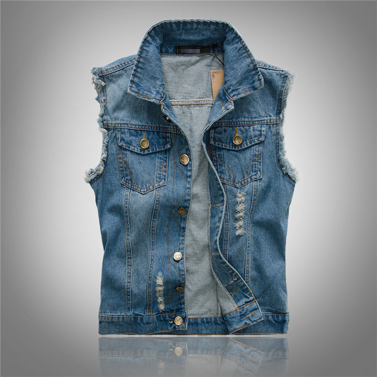 R&B Stylische Denim Weste für Herren
