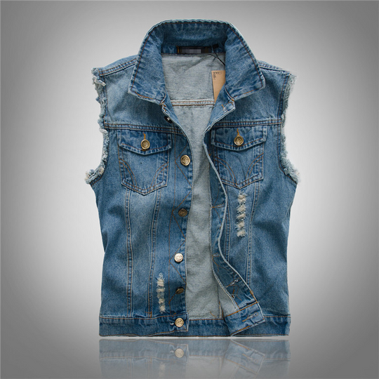 R&B Stylische Denim Weste für Herren