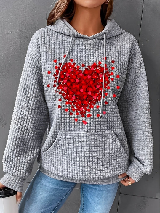 R&B | Bedruckter, Warmer Kapuzensweatshirt für Frauen