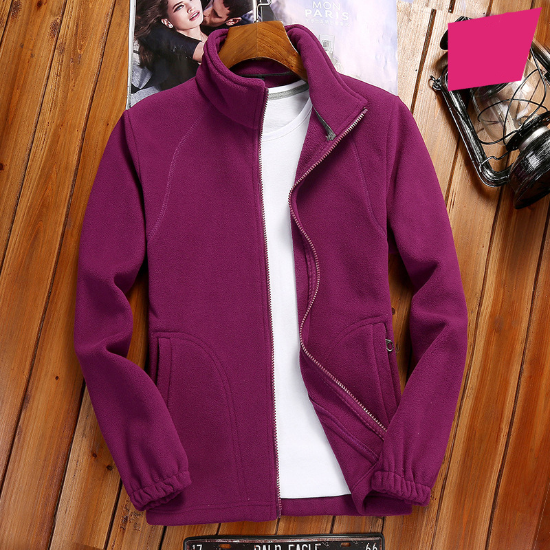R&B | Fleecejacke Damen Reißverschluss-Fleece mit Stehkragen