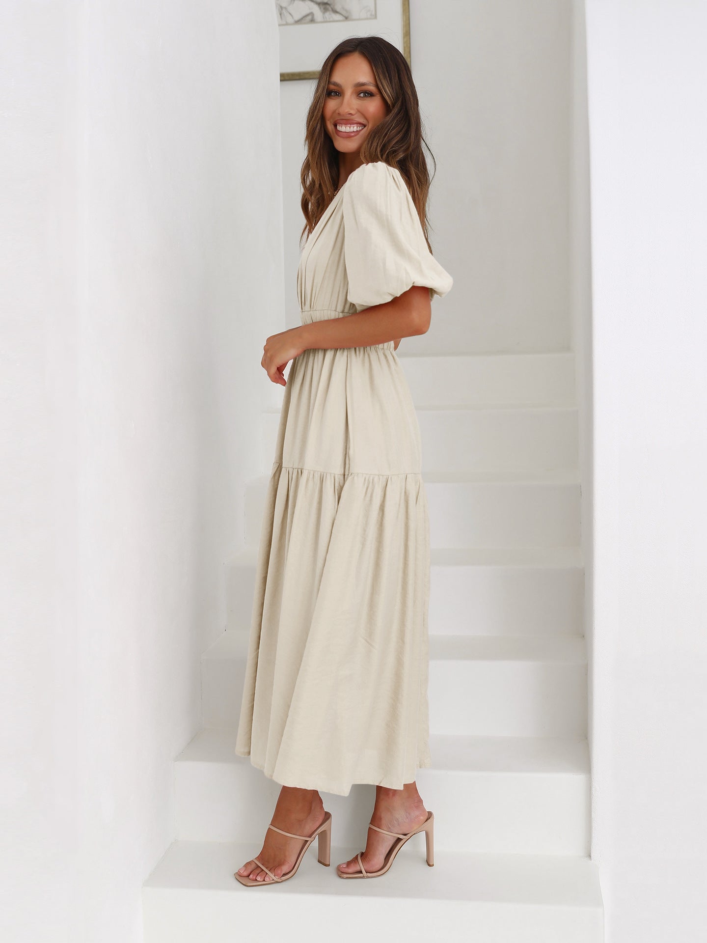 R&B | Kleid Mit Puffärmeln