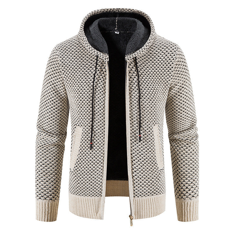 R&B | Stilvoller Kapuzen-Cardigan für Männer