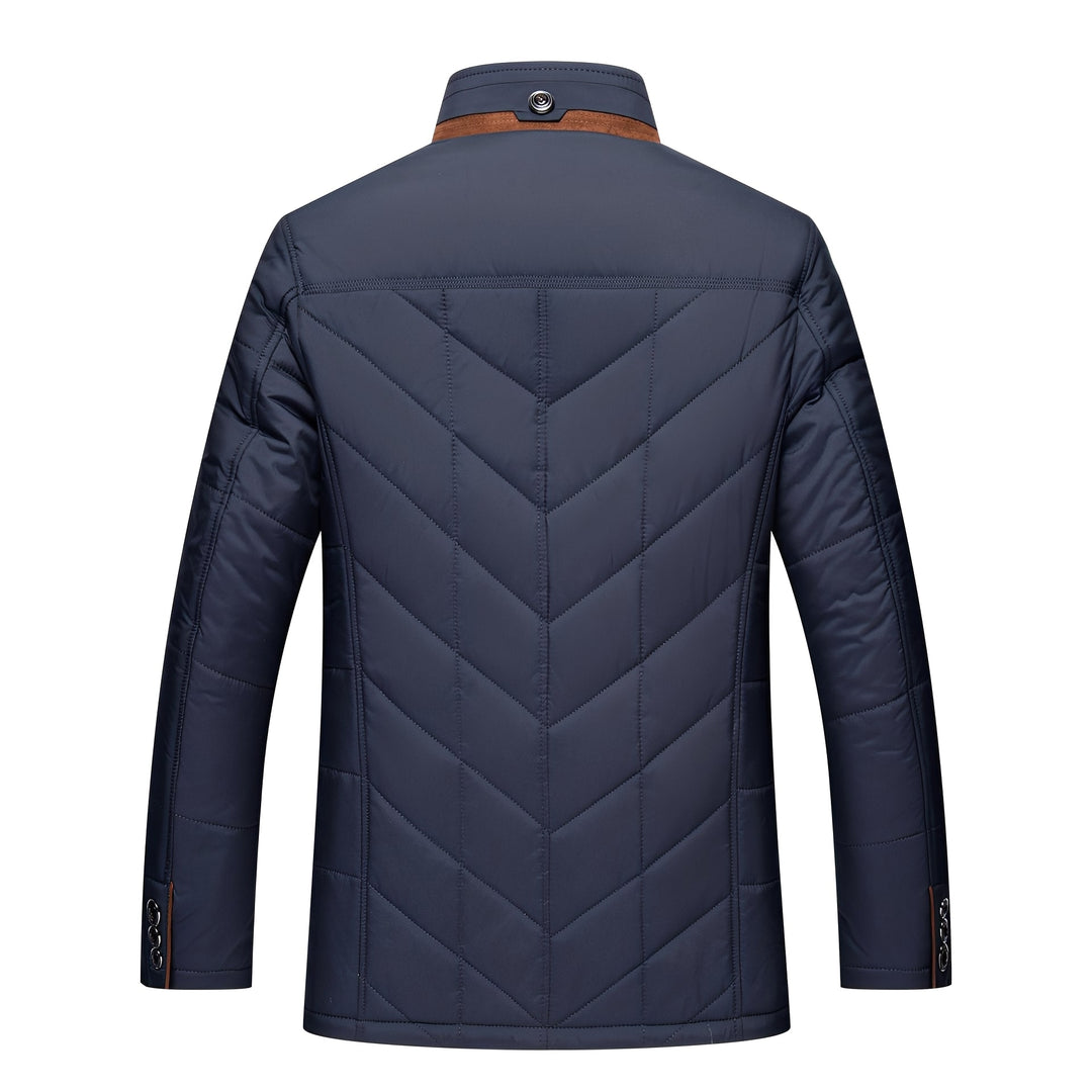 R&B | Elegante, gepolsterte Jacke mit Knöpfen für Männer