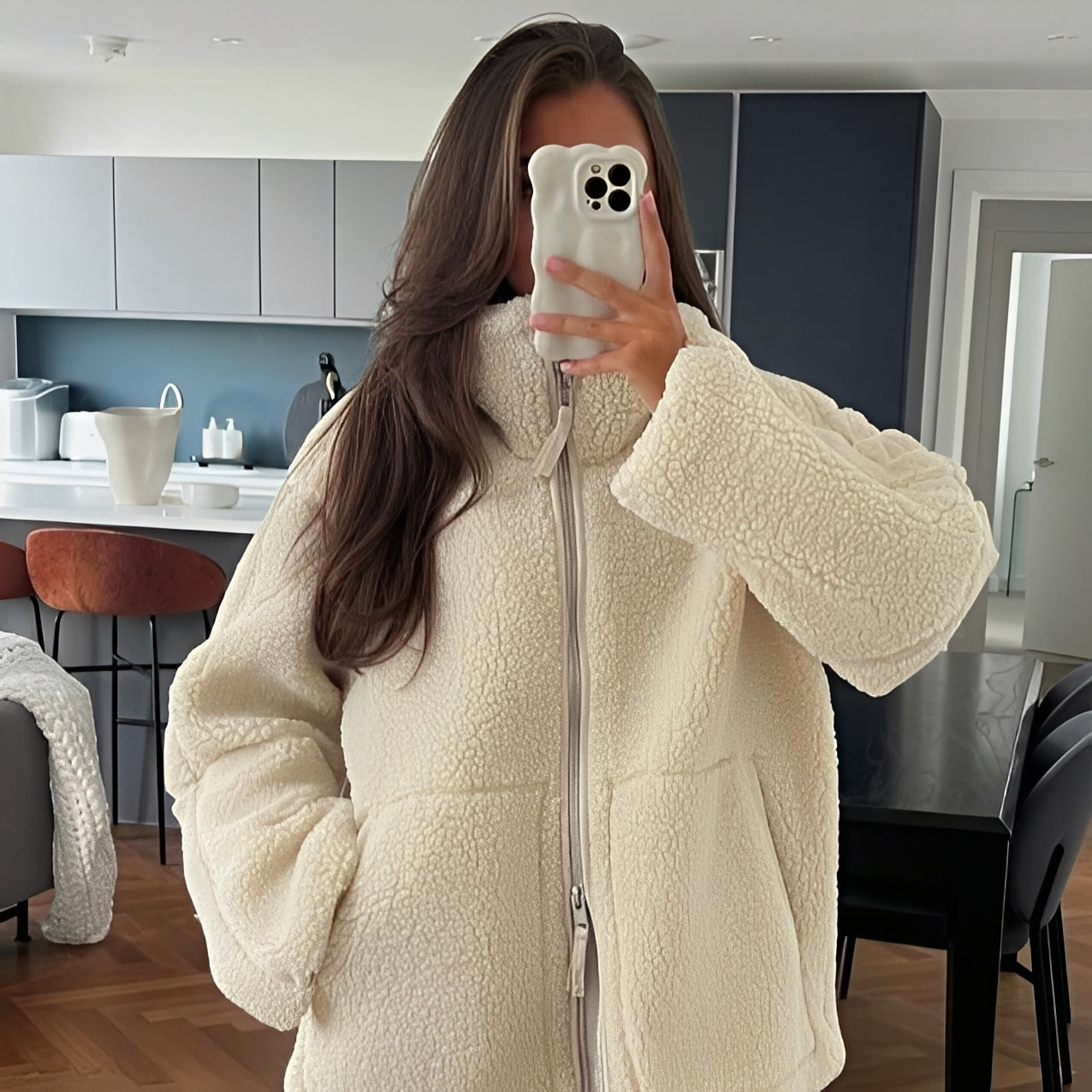R&B | Warmer und dicker Wollmantel mit Rollkragen für Frauen