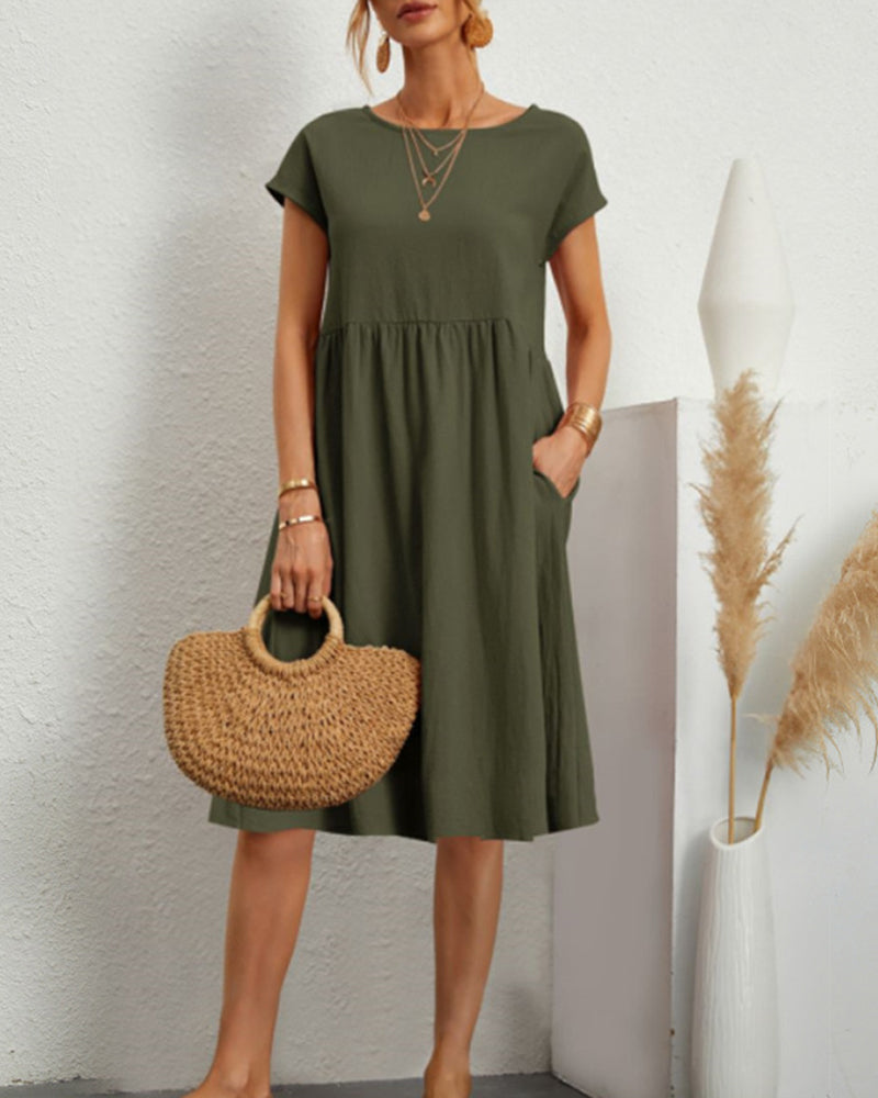 R&B Kleid mit Rundhalsausschnitt