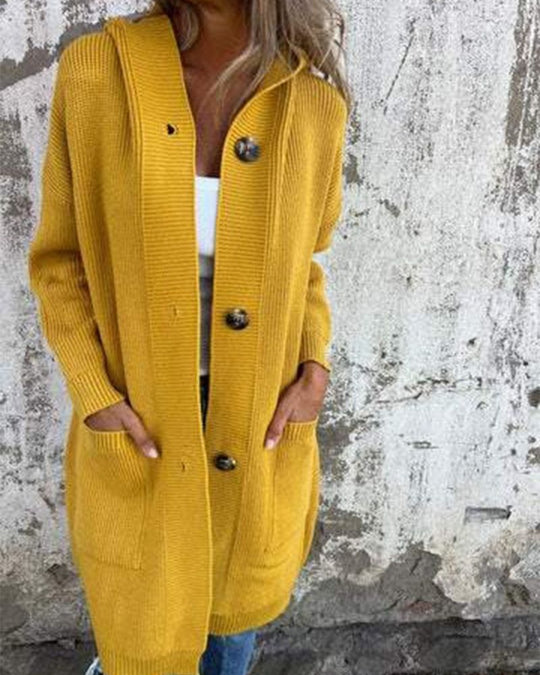 R&B | Kapuzenstrickjacke mit Taschen