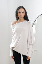 R&B | Asymmetrisch drapierter Pullover