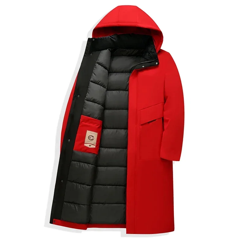 R&B | Herren Longline Parka - Mit Kapuze und isolierter Fütterung