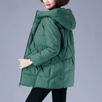 R&B | Elegante unifarbene gerippte gesteppte Jacke mit Reißverschluss ideal für Herbst/Winter