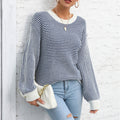 R&B | Klassische Gestreifte Strickjacke Acryl Stylisch und Bequem