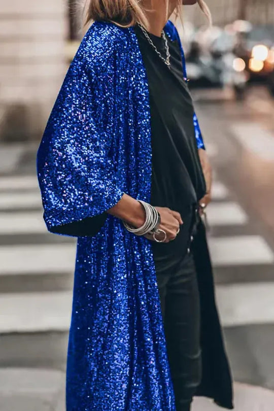 R&B | Glamour Kimono aus Pailletten mit Schlüsselloch