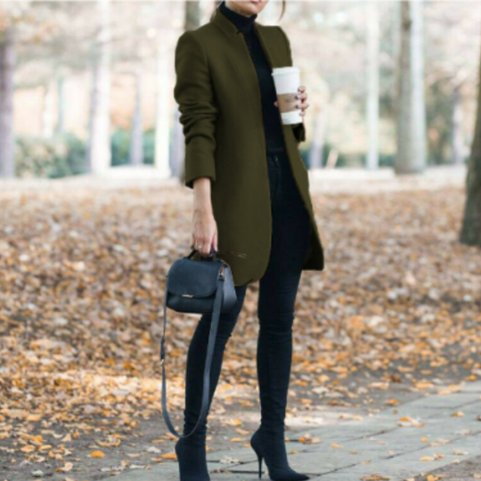 R&B | Damen Stehkragen Wintermantel mit Zeitlosem Design