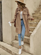 R&B | Bequeme Teddy Jacke mit Knopfleiste & Brusttaschen