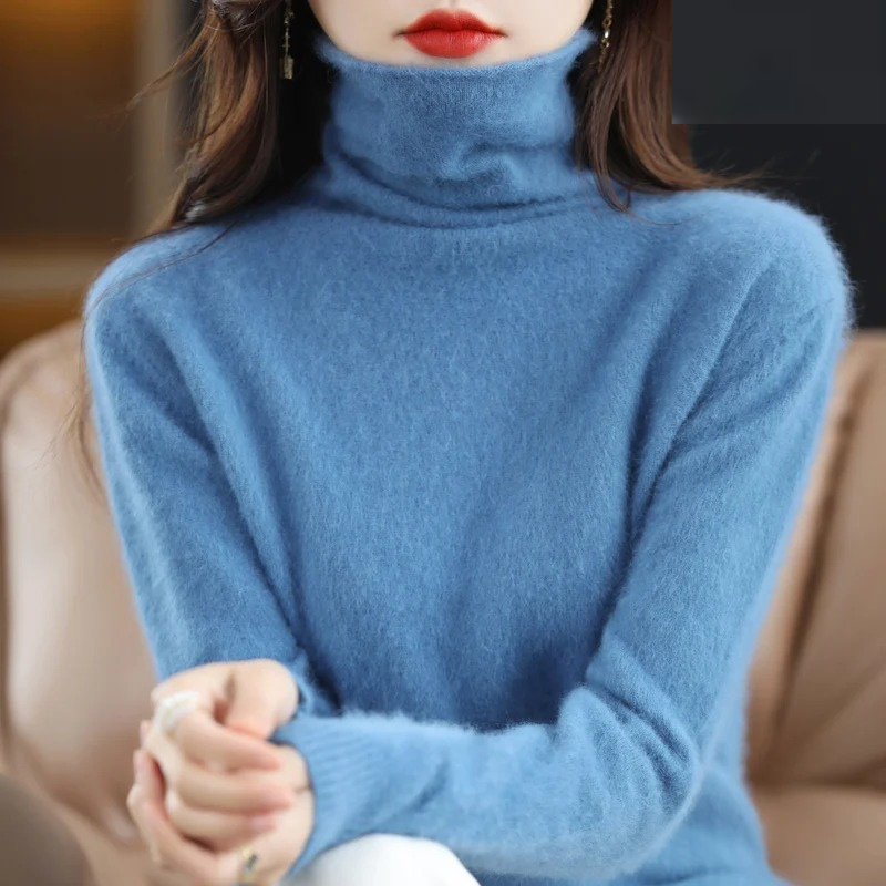R&B | Pullover Damen Weicher Rollkragenpullover, Warm & Luxuriöses Design