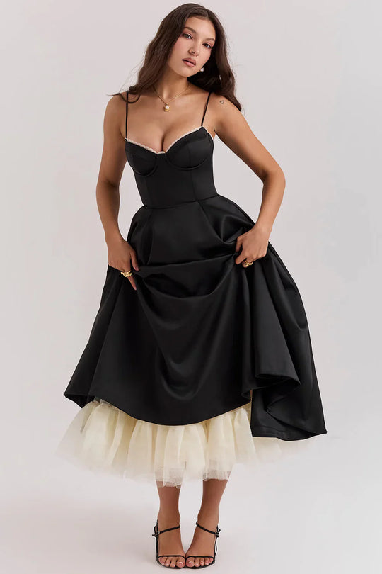 R&B | Kleid Aus Satinmaterial Für Damen