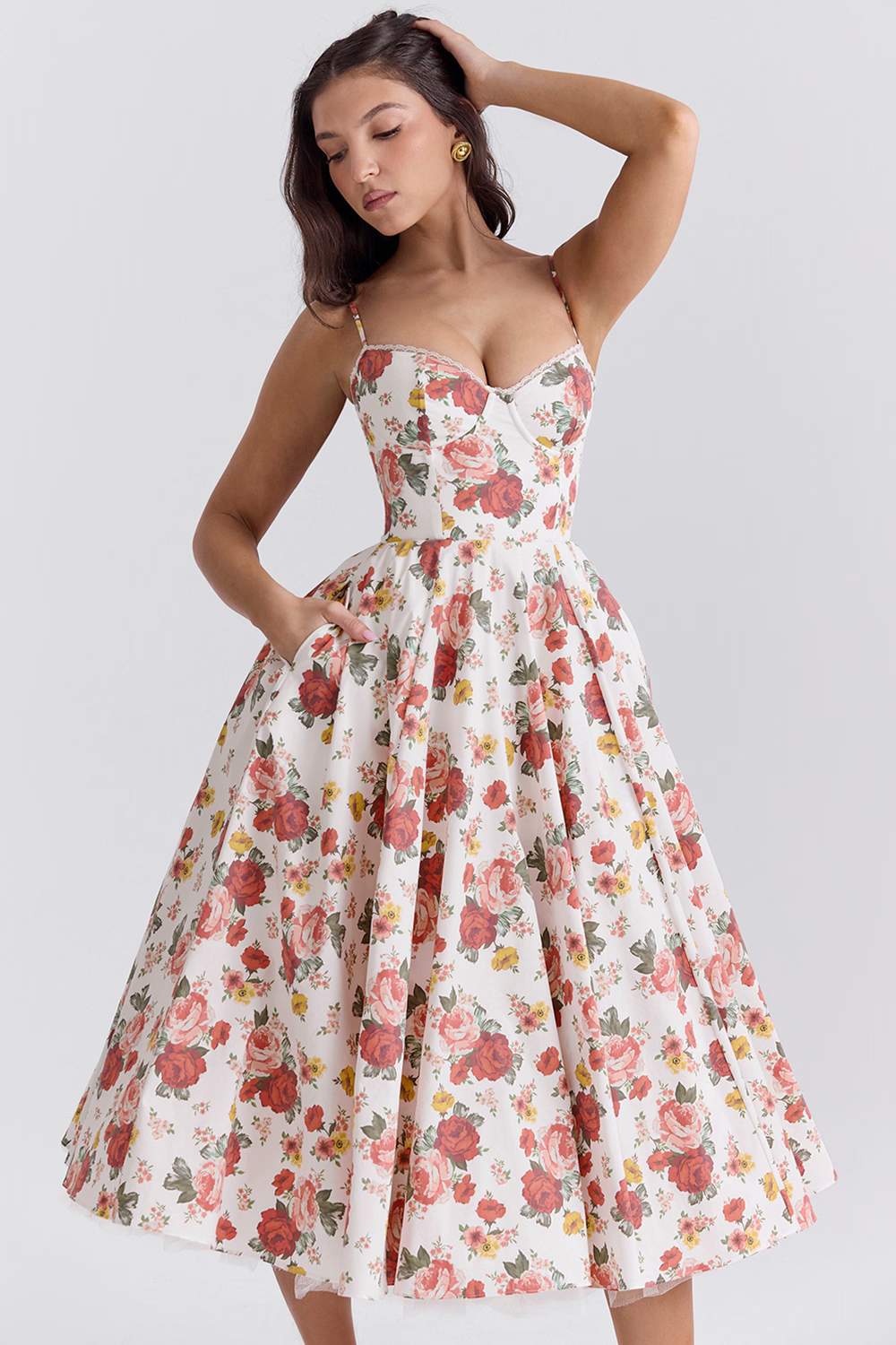 Elegantes Schlankmachendes Kleid für Damen