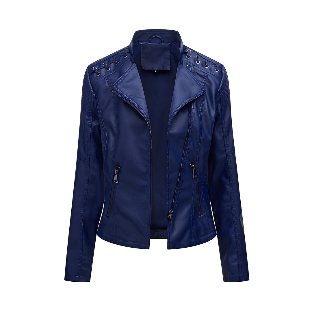 R&B | Stilvolle, slim kurze Lederjacke für Damen