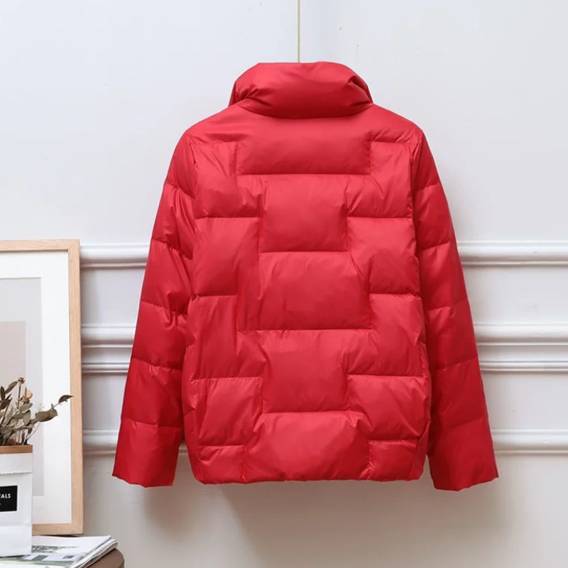 R&B | Gep quiltete Daunenjacke Rollkragen Daunenjacke