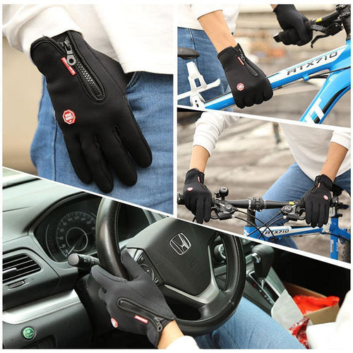 R&B - Winddichte Touchscreens Thermohandschuhe, (2er-Pack)