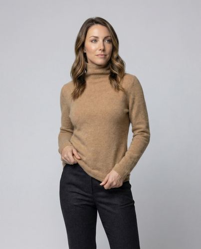 R&B | Luxe Pullover Damen Weicher Rollkragenpullover, Warm & Stilvoll