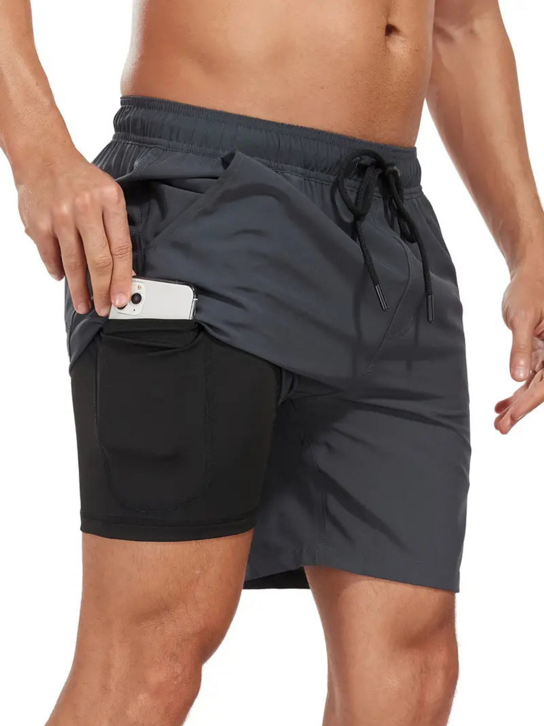 R&B | Schnell Trocknende Herren Badehose Doppelschicht Design