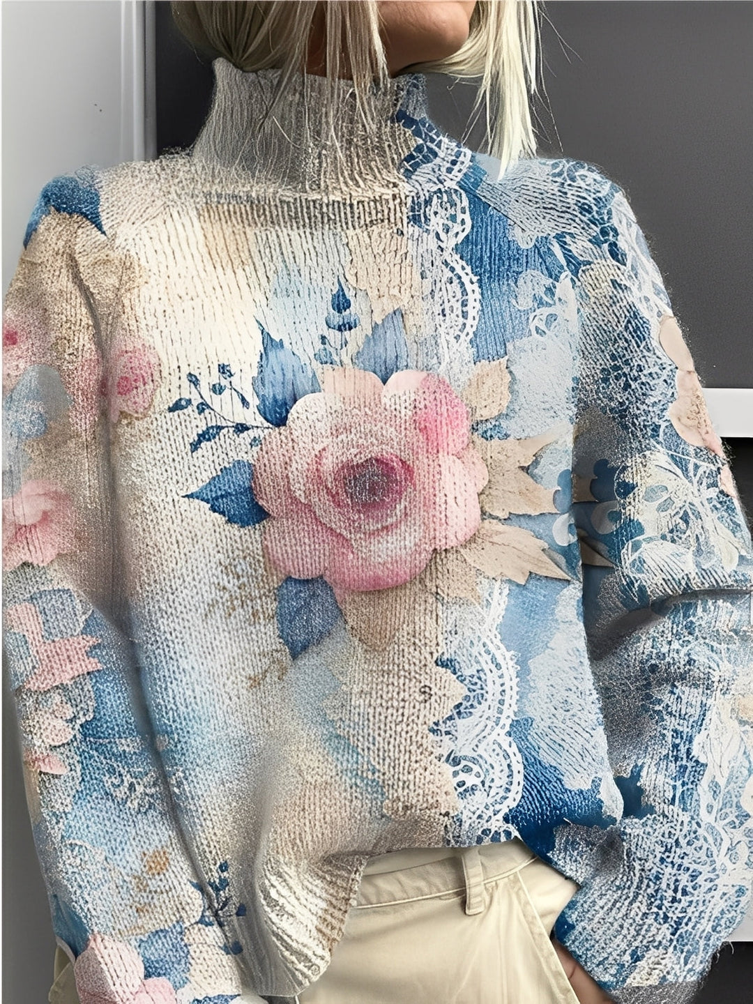 R&B | Moderne, Lebendige Damen-Rollkragenpullover