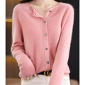 R&B | Strickjacke Weiche Wolle Lockere Passform Knopfverschluss Gerippte Kanten