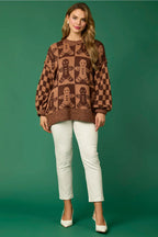 R&B | Zuckerstangen-Weihnachtsnadeln & LR&Bkuchenmann Strickpullover