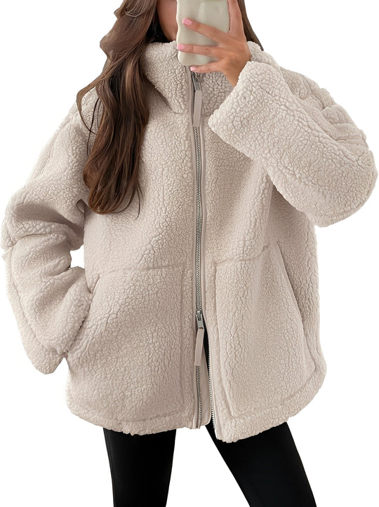 R&B | Elegante Damenwolljacke mit Reißverschluss